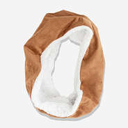 suede sherpa reversible infinity scarf
