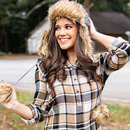 charcoal fur trapper hat