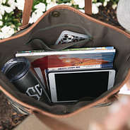 inside of camo canvas tote