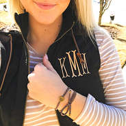 utility hair ties on wrist