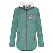 monogrammed sherpa jacket in black