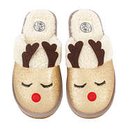reindeer glitter scuff slippers