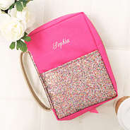 monogrammed confetti bible carrier with name