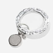 monogrammed marble acrylic key ring