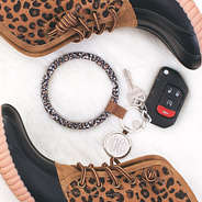 monogrammed leopard key ring with monogrammed leopard duck boots