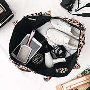 inside of classic cheetah weekend bag