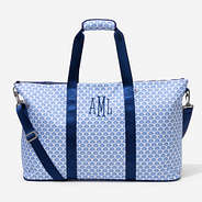 Monogrammed Weekend Bag in Blue Shells
