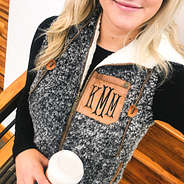 hooded sherpa vest selfie