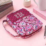 burgundy woodland blossom personalized bible carrier