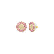 monogrammed cluster stud earrings in pink