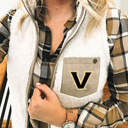 vanderbilt sherpa vest with collared layering tunic