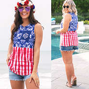 front and back views of monogrammed dockside tank