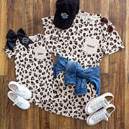 mommy and me leopard dresses with names