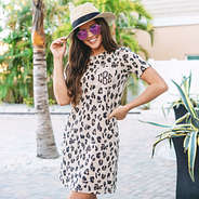 leopard t-shirt dress on peyton