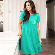 teal t-shirt dress on peyton
