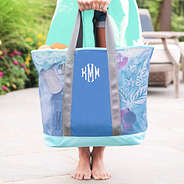 Monogrammed Mesh Beach Bag - Marleylilly