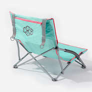 monogrammed beach chair in mint