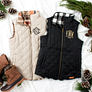 Personalized Ladies Reversible Plaid Vest Marleylilly