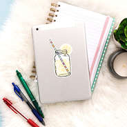 lemonade mason jar sticker on ipad