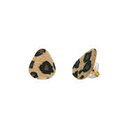 leopard print studs