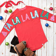christmas tree falala long sleeve shirt outfit