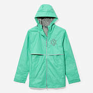 Monogrammed New England Rain Jacket in Mint