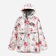 Monogrammed New England Rain Jacket in Floral