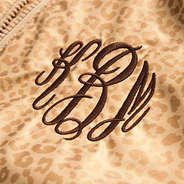 gold leopard new england rain jacket up close