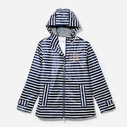 Monogrammed New England Rain Jacket in Navy Stripes