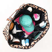 classic cheetah extra large tote bag - inside shot