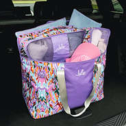 personalized jewel ikat extra large tote bag and packing bag set