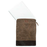 monogrammed waxed canvas laptop case