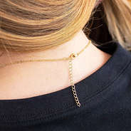 sideways single initial necklace clasp