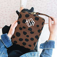 personalized hickory leopard bible carrying case with strap