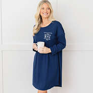 navy nightgown dress on ashley