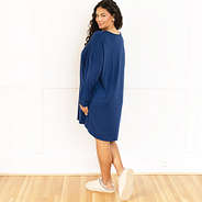 navy nightgown dress on julia ann back view