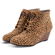 monogrammed booties in leopard dot