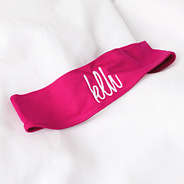 hot pink headband on white background