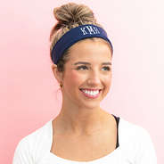 navy headband on meg