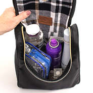inside of hanging toiletry bag