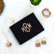 nylon jewelry folio folded with accessories