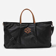 Monogrammed Classic Weekender Bag in Black