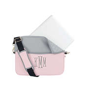 monogrammed small laptop sleeve in blush