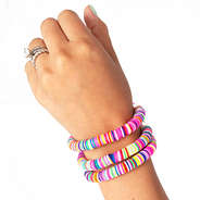 beaded bracelet stack set on hand