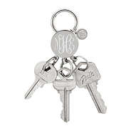 monogrammed three ring key chain