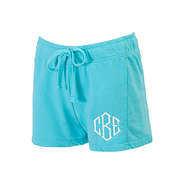 monogrammed french terry shorts