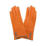 orange button gloves