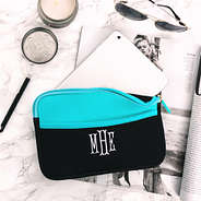 black mini tablet sleeve with iPad
