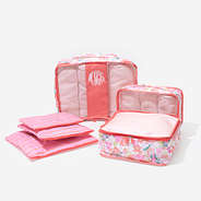 Monogrammed Packing Bag Set in Pink Oopsie Daisy