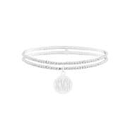 monogrammed rhinestone disc bracelet